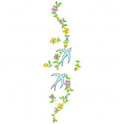 Flowers And Tree Embroidery Design 7